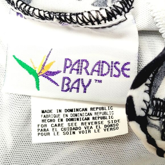 Floral Black and White One-Piece Swimsuit - Picture 9 of 11